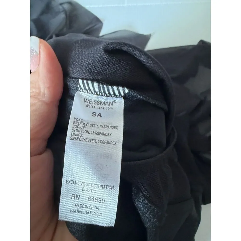 Weissman solo Dance Costume black custom dress A Million Dreams 14663 SA adult